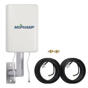 Mophamp 4G /5G MIMO LTE Antenna Dual-Polarized 680-3800MHz Twin 32.8ft Cable Compatible with Routers, Modems, Hotspots, Gateways SMA /TS9 Connectors | Compatible AT&T, Verizon, T-Mobile