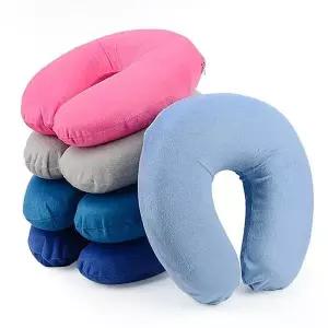 컬러 목베개 X2개 (색상랜덤) 메모리폼 극세사 목쿠션