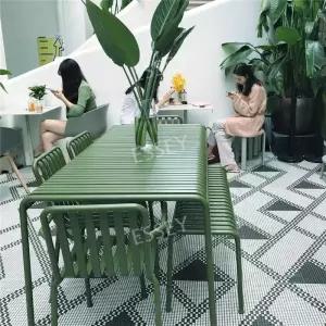 야외철제테이블 가든 정원 그린 철제 테이블 대형 방수 카페