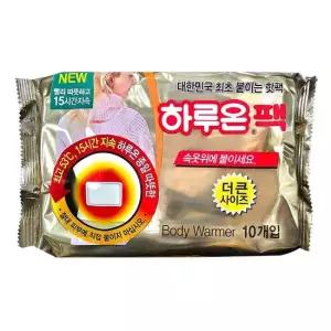 손난로 하루온팩 붙이는핫팩10개입 국산 2025년 이후생산