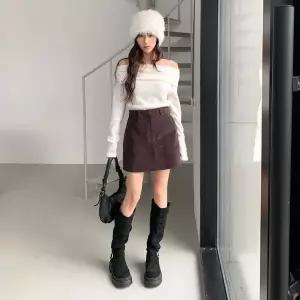 [옷자락]여성 따뜻한 가을 겨울 골덴 미니스커트 바지_P414701716