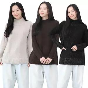 여성 터틀넥 반목폴라 목폴라 니트 빅사이즈 니트티