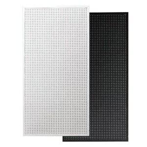 스텐타공판 벽걸이 타공게시판 철제보드판 걸기 테두리가있는흰색60x160cm블랙 진열대