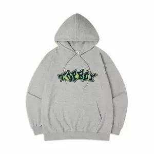 [하프클럽/탑보이]그래피티 오버핏 기모 프린팅 후드 스웨트 셔츠 (PTH2101)