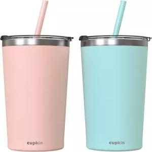 뚜껑과 빨대가 있는 컵킨 스테인리스 단열 텀블러 20온스 물병 빨대 컵 트래블 커피 머그컵 뚜껑이 스