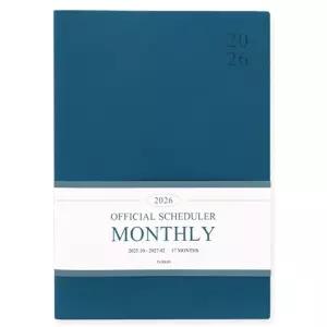 인디고 다이어리 2026 오피셜 빅 먼슬리 스케줄러 (날짜형 A4 월간) 업무용 (피콕블루)스케쥴 26년도 플래