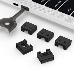 24피스 USB 포트 잠금 장치, 키 2개 포함, 노트북 장치 탈착식 -A 차단기 먼지 습기 방지 쉴드, PC, 노트북용 및 정보 보호