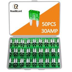 [미국배송] 50PCS 30A 미니 블레이드 퓨즈 ATM APM 퓨즈블 자동차 퓨즈 구색 보트 /RV / 트럭 오토바이용 키트