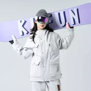 스노우보드복 상의 자켓 형광 남녀공용 방수 겨울