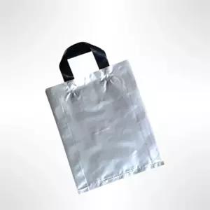 강력한 손잡이 쇼핑백 실버 36X45cm 옆9cm 50매 팬시봉투 비닐백 옷봉투