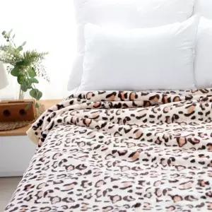 레오파드 겨울 밍크담요 150x200이불 따뜻한 극세사블랭킷 감성캠핑용품 어린이집낮잠