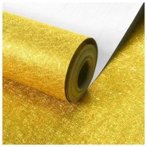 황금 스타일 골드벽지 다마스커스 호텔 고급 풀롤9.5m 골드 두꺼운 와이어 포일