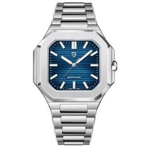 [미국배송] 베티머 파가니 디자인 남성용 일본 VH31 무브먼트 시계 스크래치 방지 사파이어 크리스탈 100M 방수 316L 스테인리스 스틸 드레스 및 캐주얼 손목시계