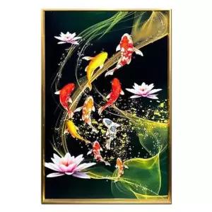 잉어 그림 액자 비즈 거실액자 ARTE03 잉어액자 거실액자 거실그림액자 거실인테리어액자 구어도