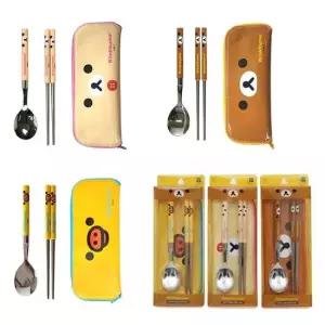 리락쿠마 슬림 얼굴 수저 케이스세트 (선택) 아동식기 수저세트 숟가락 젓가락 수저케이스