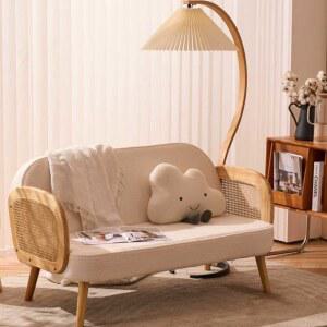 라탄쇼파 등나무 베란다 레저 실외 캠핑 야외 등나무의자 코너 콤보 가든 편집 갈색