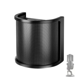 Blue Yeti와 호환되는 팝 필터, 3중 레이어가 있는 마이크 윈드스크린, 보호 및 파열 최소화, 쉬운 설치, 녹음, 비디오 스트리밍에 이상적인 액세서리