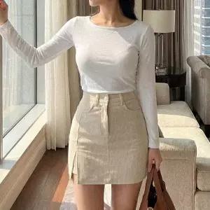 [신세계라이브쇼핑][옷자락] 여자 오피스룩 골덴 미니스커트
