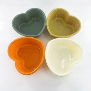 하트 모양 플라스틱 세면대 4쿼터, 4팩 | 가정 청소, 설거지, 세탁, 침지 및 일상 업무를 위한 내구성이 뛰어난 소형