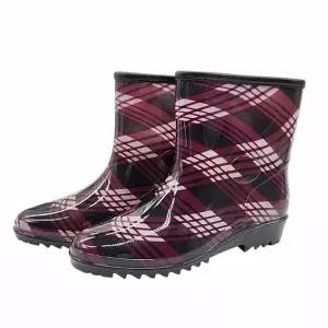 슈마켓 단장화 240mm 체크 여자용 다용도장화 정육업