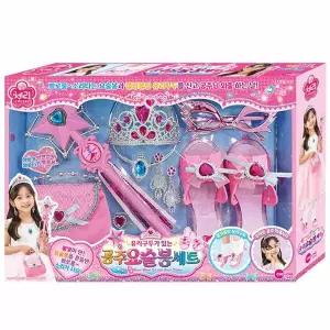 JMds 원앤원 미용놀이 미용실 체리공주 요술봉 구두 왕관 액세서리 세트
