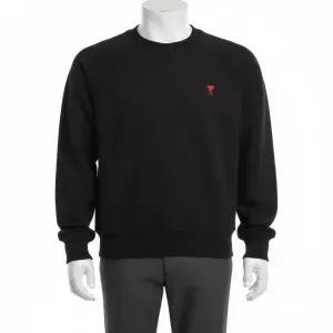 [아미]AMI 생산 체인스티치 하트 로고 코튼 맨투맨 BFUSW005 747 001 815670