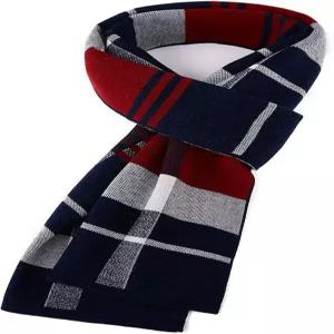 키코우 남성 메리노 울 겨울 스카프 클래식 따뜻하고 부드러운 두꺼운 롱