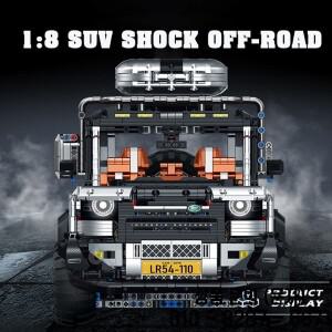오버로드 SUV 슈퍼카 모델 빌딩  테크니컬 1:8 체중계 RC 자동차 벽돌 세트 장식 조립 14세 이상 장난감 선