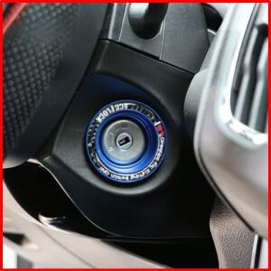 [호환품]약간의 변경 알루미늄 점화 키 스위치 링 커버 홀 서클 스티커 포드 호환 포커스 2 3 4 MK2 Kuga E