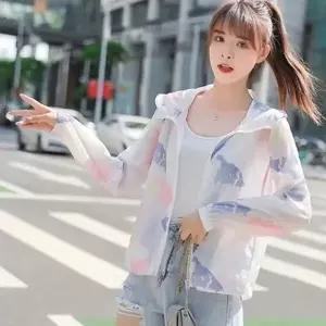 여성 여름 장마철 후드 집업 점퍼 비치 아우터