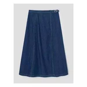 (125727MP1P) [에잇세컨즈] 랩 데님 스커트 (SET) 블루 176171