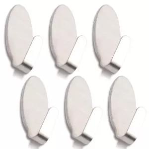 스텐 벽부착고리 6P 부착식 벽걸이 후크 행거 걸이 벽부착고리 벽걸이후크