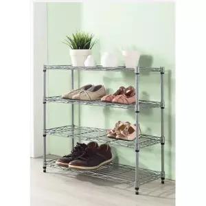 간편조립 베란다 창고 철제 4단 정리선반 1인가구 건조기 주방 사무실 팬트리