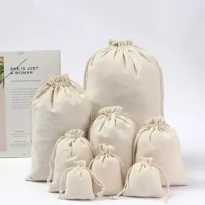 [셀러에이드]린넨 면 마대 주머니 파우치 린넨주머니 17x23cm