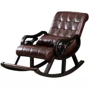 엔틱 감성 흔들 북유럽 가정용 의자 카페 인테리어 거실 흔들의자 발코니 가죽