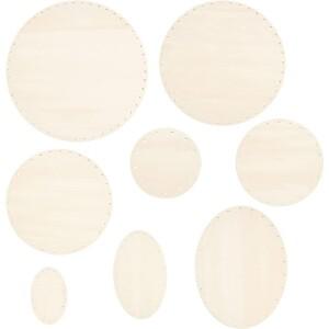 등나무 8 스타일 8pcs 바구니 바닥 라운드/타원형 기본 세트 지팡이 고리 버들 짠 보드 3M 호환m Pre-Drill