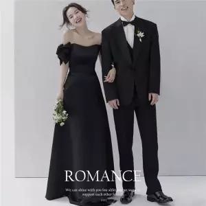 블랙드레스 피로연원 연말파티 이브닝 셀프웨딩원 파티룩 픽유아 스토어