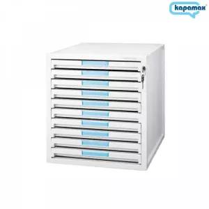 카파맥스 프라노2 10단 Key 서류함데스크정리함 문서 탁상 플라스틱다용도수납 A4장 도케이스 사무용품서랍