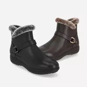 엘칸토 M백화점 경량 여성 털앵클부츠 쿠션 UP 캐주얼 여성 털 앵클부츠 LCWA6