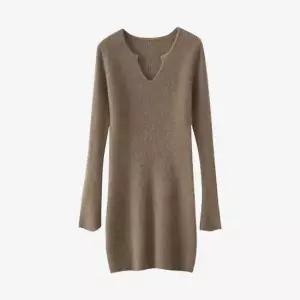 [트윈스파파] 브이넥 골지 니트 미니 원피스(P0000UCH/4컬러)