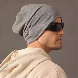 사계절 겨울 남자 면 비니 신축성 방한 기본 모자 패치