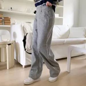 [하프클럽/]여성 기모 세미와이드 절개라인 팬츠