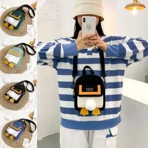 크로스백 귀여운 퍼꼬리 보조가방 캐주얼 오리발 튼튼