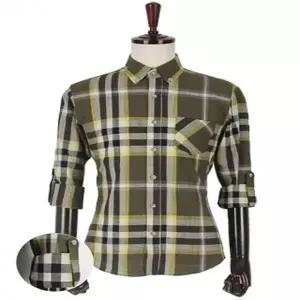 린넨 체크패턴 롤업 셔츠 남성의류 남성셔츠 남성남방