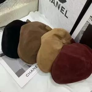 벨벳 헌팅캡 플랫캡 베레모 포인트 빵 모자 캡 데일리 남녀공용 y2k 빵모자 겨울 가을 멋쟁이