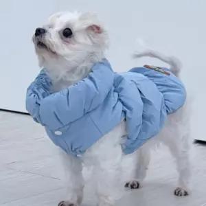 강아지 겨울옷 따뜻한 양털 패딩조끼 소형견 하네스 누빔 경량 대형견 PA