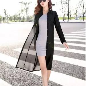 가디건 레이스 망사 여성 쉬폰 여름 빅사이즈 롱LY