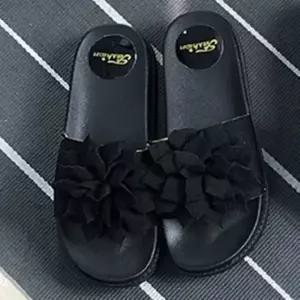 푹신한 플로라 여성 여름 EVA 슬리퍼 굽높이 블랙 240