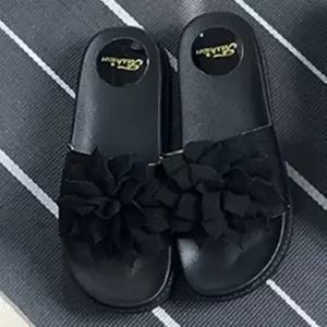 플로라 푹신한 여성 여름 EVA 슬리퍼 굽높이 블랙 250