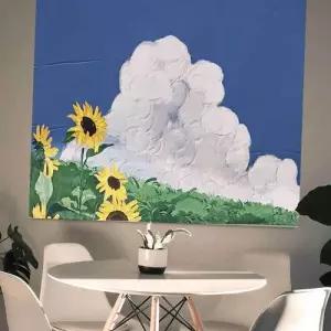 액자 패브릭포스터 가리개 커튼 벽인테리어 해바라 M WECA6FE